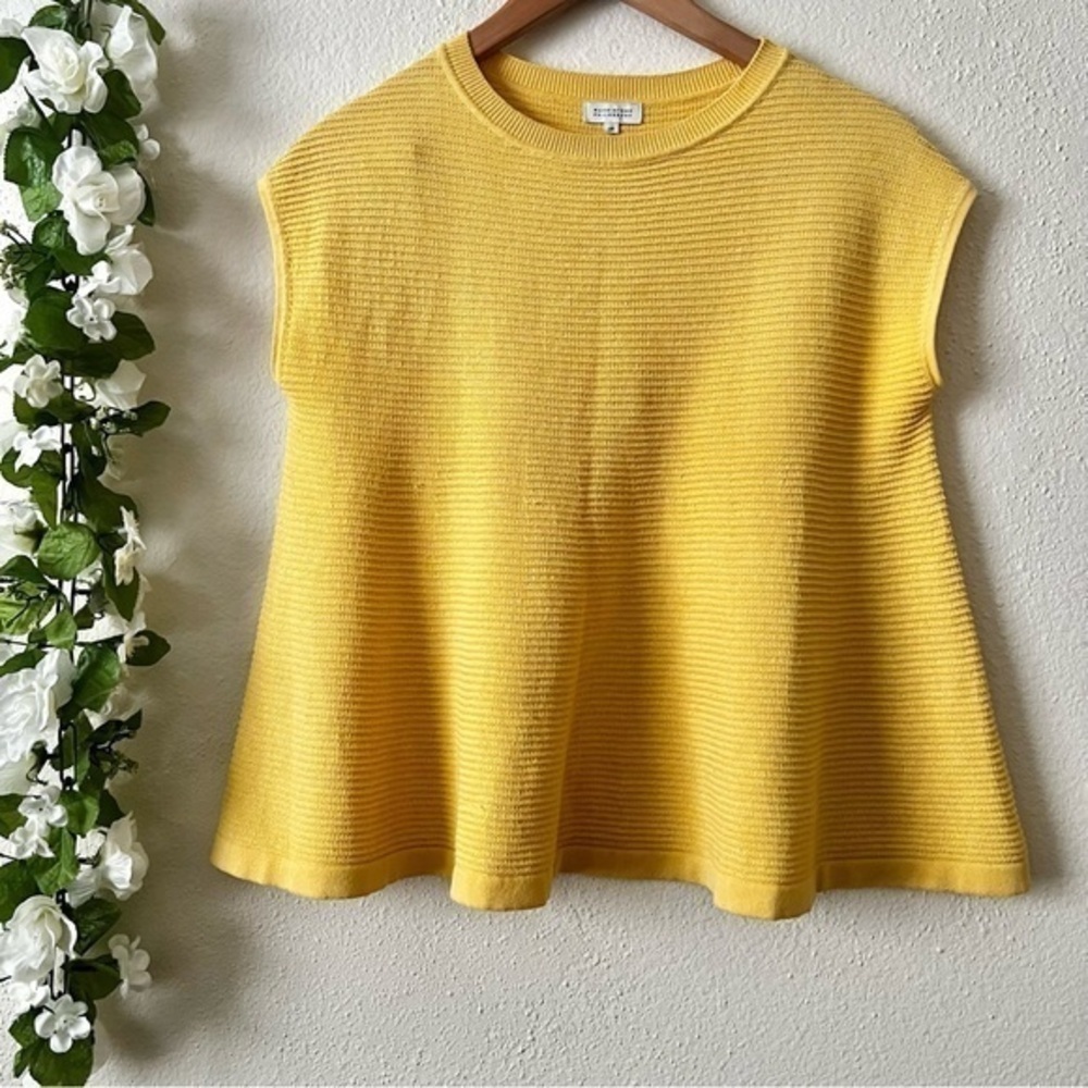 Mackintosh Philosophy Japanese Brand Yellow Cap Sleeve Knit Top
